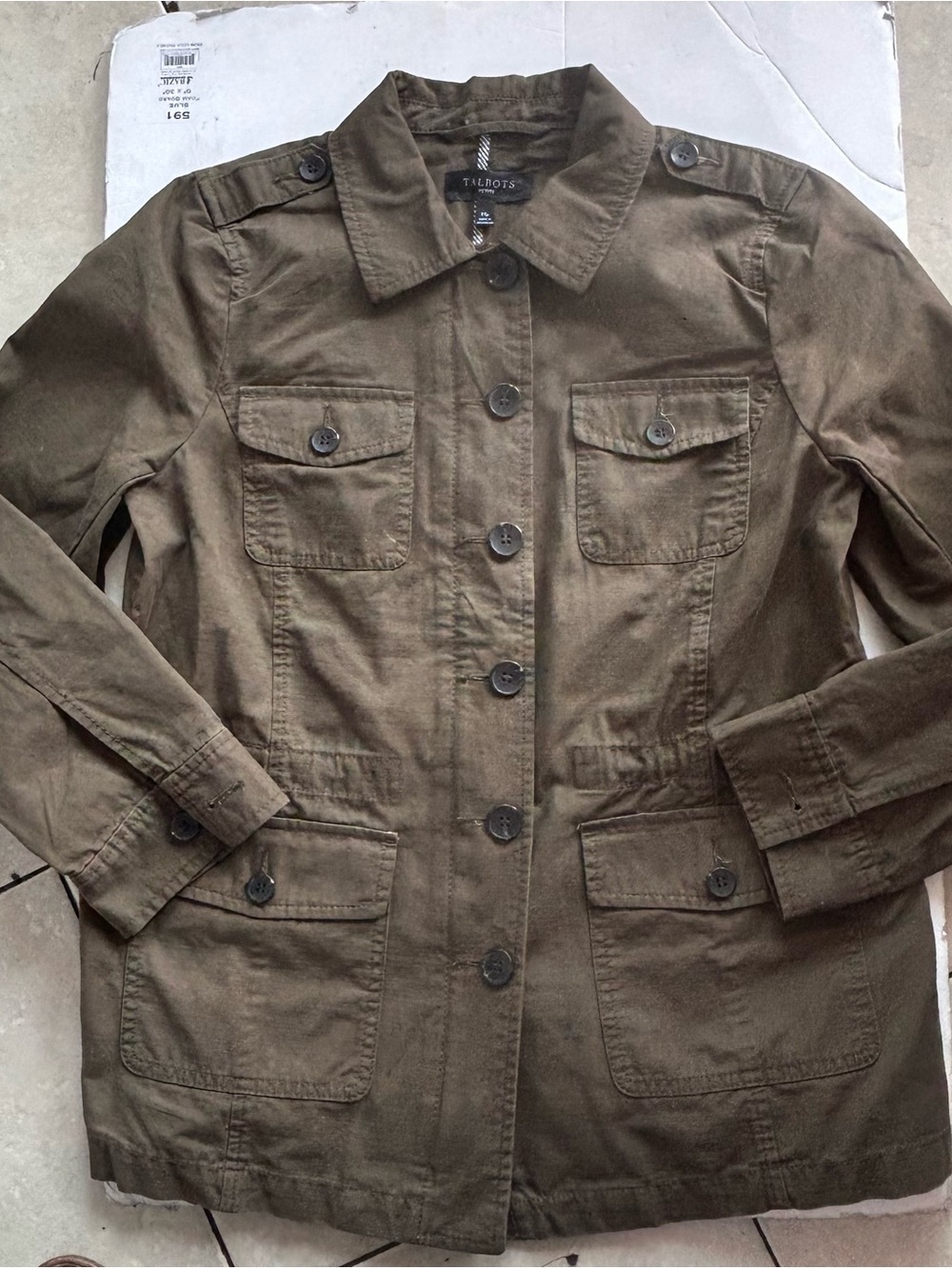Talbots Women's Olive Utility Field Jacket